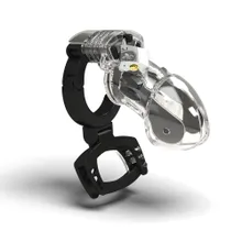 Peniskäfig „Pubic Enemy No 3“ mit Hodenquetsche, Zubehör für Reizstromgerät Peniskäfig „Pubic Enemy No 3“ mit Hodenquetsche, Zubehör für Reizstromgerät