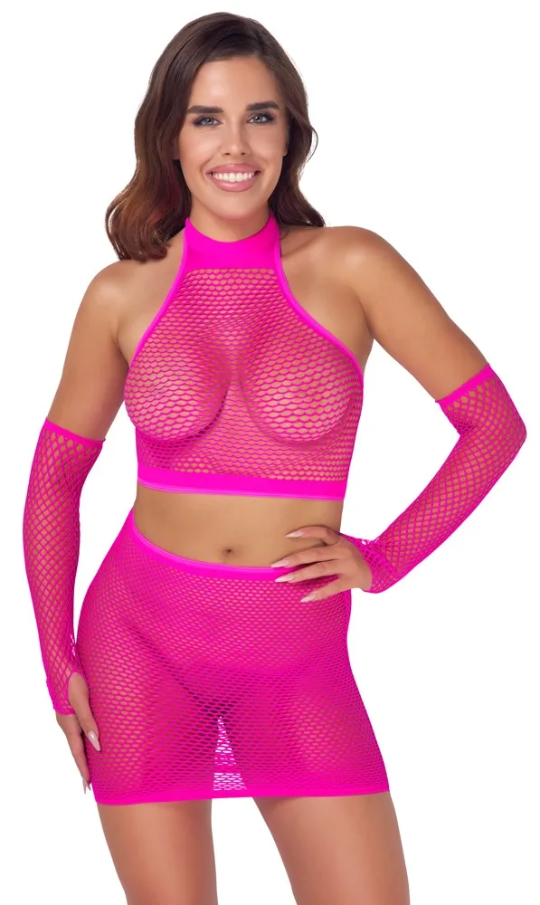 3-teiliges Dessous-Set aus Netz 3-teiliges Dessous-Set aus Netz