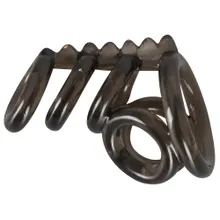 Penisring „Cockring“ mit Hodenring und gezacktem Verbindungssteg Penisring „Cockring“ mit Hodenring und gezacktem Verbindungssteg