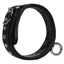 Halsfessel aus Leder mit O-Ring Halsfessel aus Leder mit O-Ring