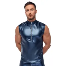 Shirt im Blue Metallic-Mattlook Shirt im Blue Metallic-Mattlook