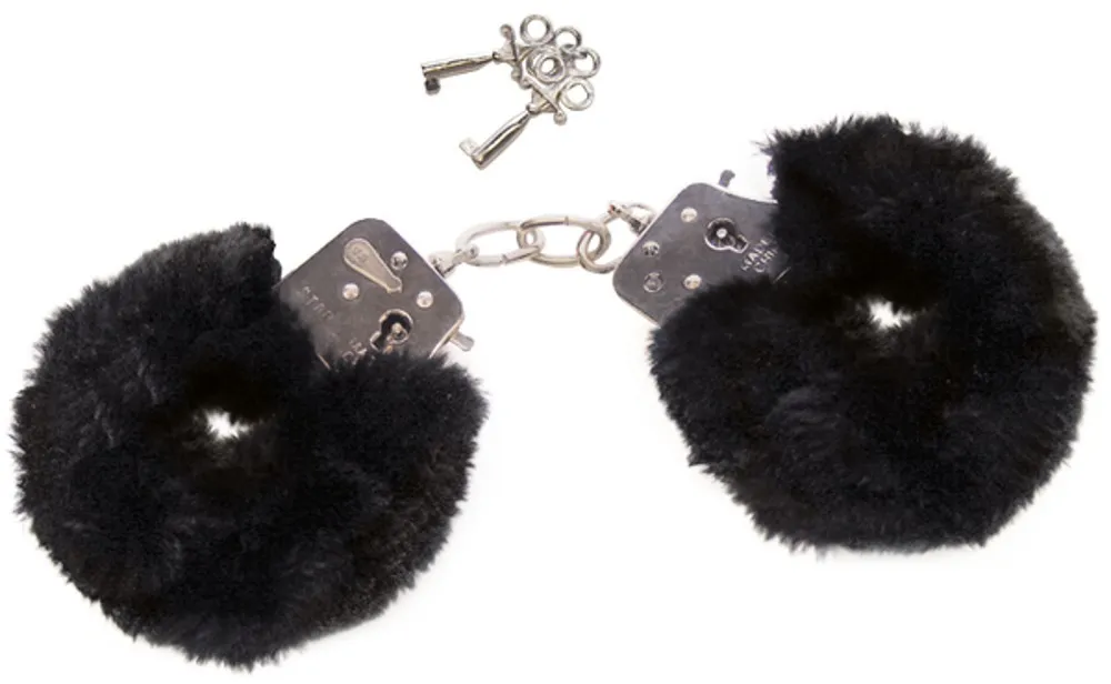 Handschellen „Love Cuffs“ aus Stahl und Plüsch Handschellen „Love Cuffs“ aus Stahl und Plüsch