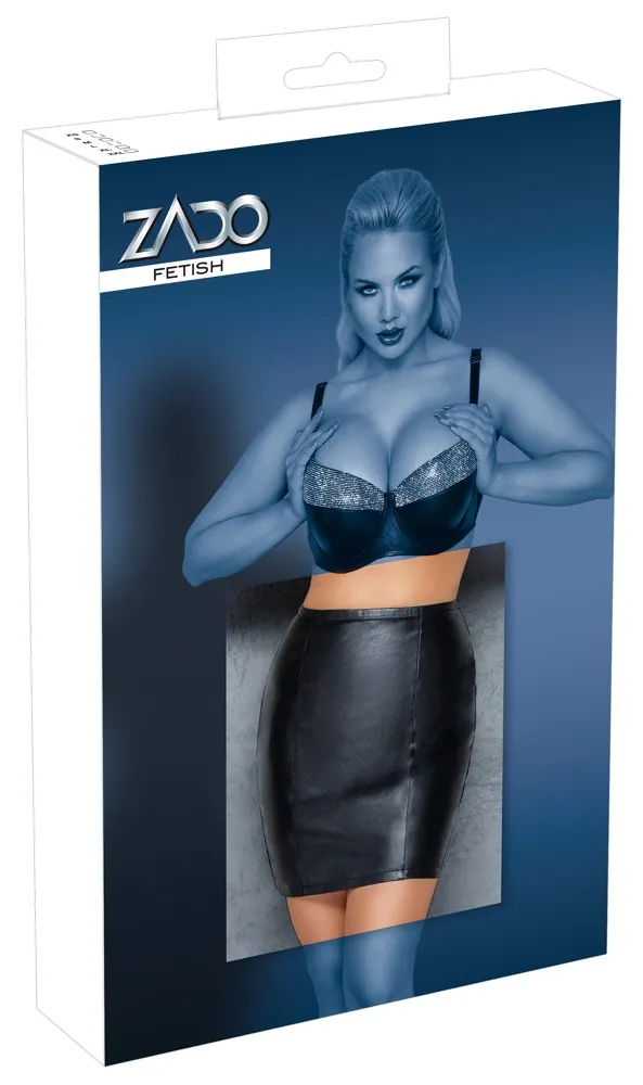 Rock aus weichem Lammnappa-Leder Rock aus weichem Lammnappa-Leder