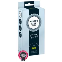 Kondome „49 mm“, transparent, hauchdünn, feucht Kondome „49 mm“, transparent, hauchdünn, feucht