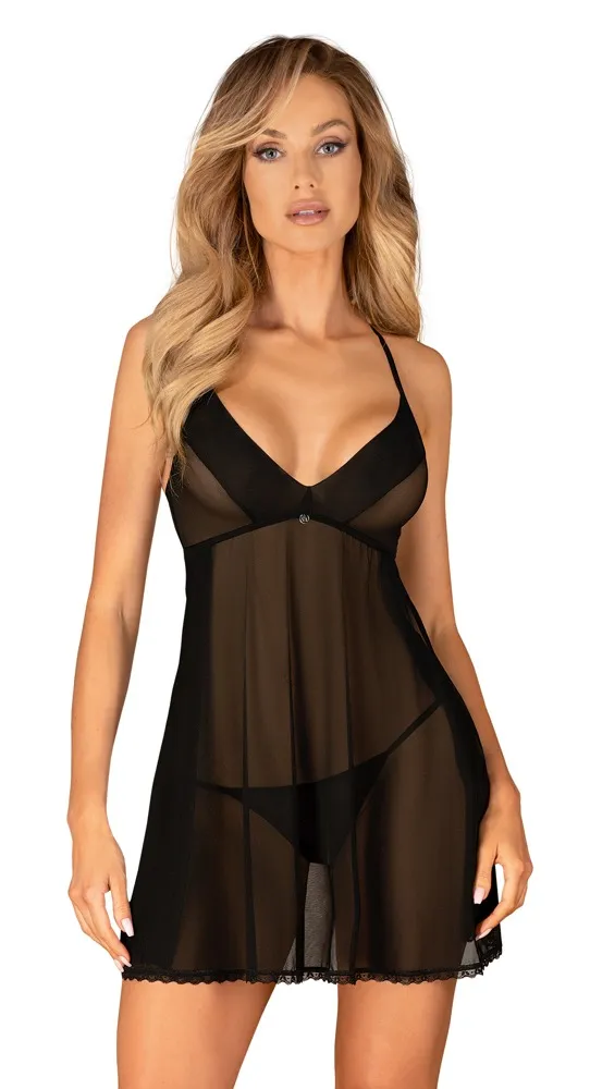 Babydoll plus String „Latinesa“ in zarter Transparenz Babydoll plus String „Latinesa“ in zarter Transparenz