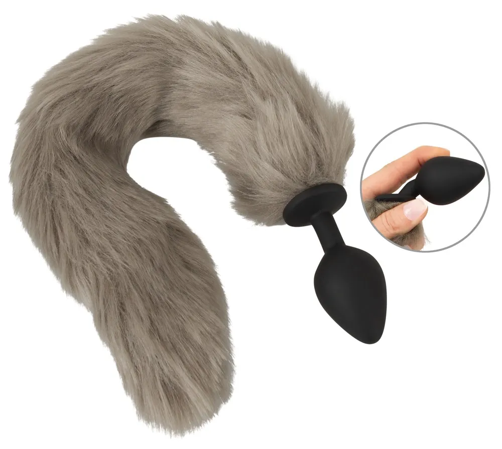 Analplug „fluffy tail“ mit langem Kunstfell-Schweif Analplug „fluffy tail“ mit langem Kunstfell-Schweif