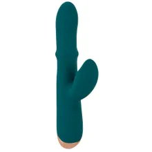 Rabbitvibrator mit Massagering & Klopf-Funktion Rabbitvibrator mit Massagering & Klopf-Funktion