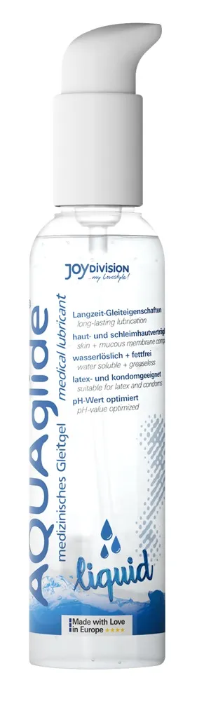 Gleitgel „AQUAglide liquid“ mit fließender Konsistenz Gleitgel „AQUAglide liquid“ mit fließender Konsistenz