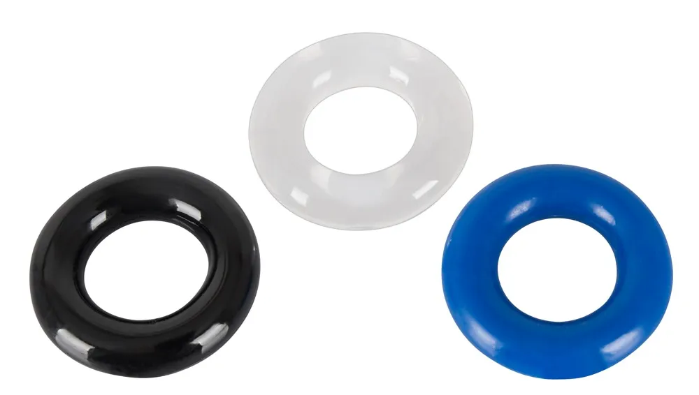 3-teiliges Penisring-Set, in Kombination tragbar 3-teiliges Penisring-Set, in Kombination tragbar