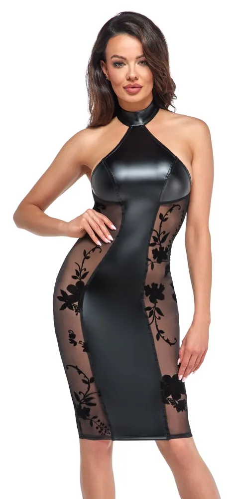 Kleid „Libido Exclusive“ im Powerwetlook mit samtbeflockten Powernet-Einsätzen Kleid „Libido Exclusive“ im Powerwetlook mit samtbeflockten Powernet-Einsätzen