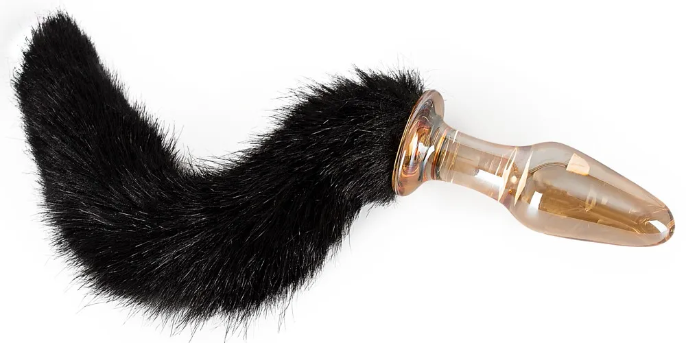 Analplug „Glas-Plug mit Schweif" Analplug „Glas-Plug mit Schweif"