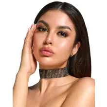 Strass-Halsband, verstellbar Strass-Halsband, verstellbar