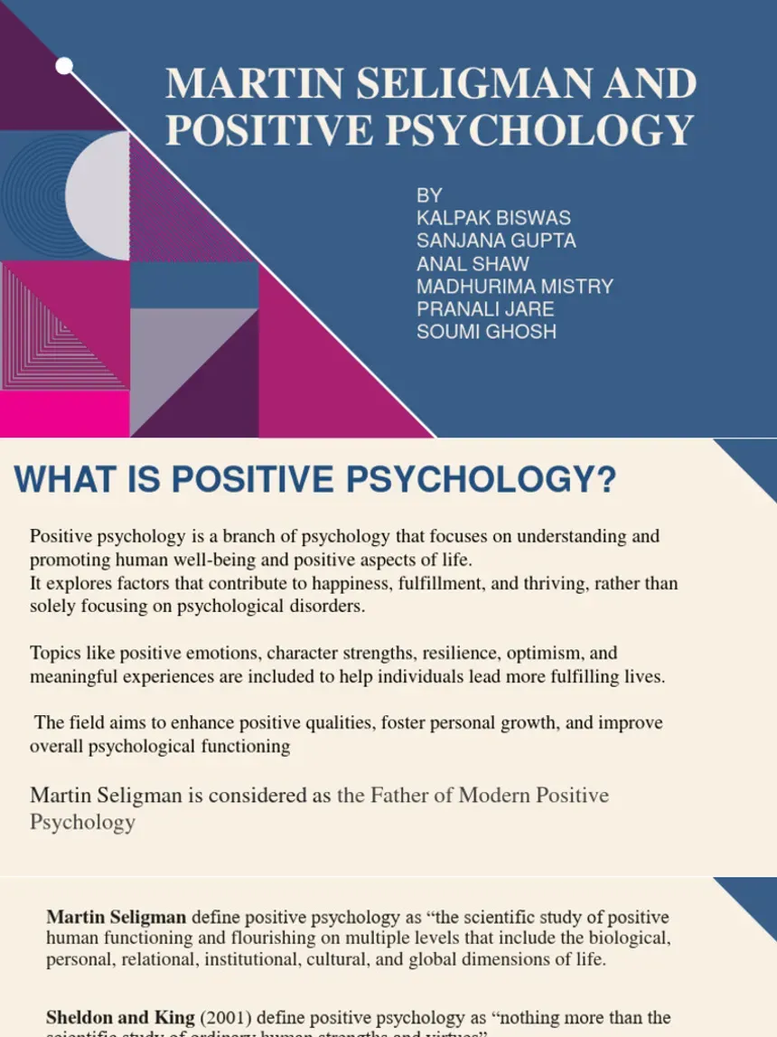 Martin Seligman — como a psicologia positiva ensina a construir uma vida com significado Martin Seligman — como a psicologia positiva ensina a construir uma vida com significado