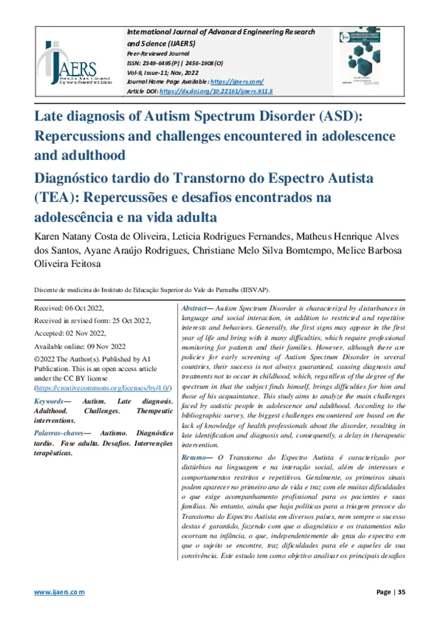 Diagnóstico de autismo na vida adulta revela alívio e desafios para milhares de brasileiros Diagnóstico de autismo na vida adulta revela alívio e desafios para milhares de brasileiros