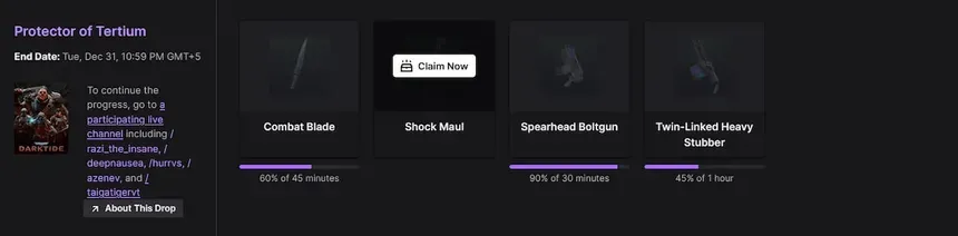 Como ganhar skins exclusivas do Darktide na campanha de Twitch Zealots of Tertium Como ganhar skins exclusivas do Darktide na campanha de Twitch Zealots of Tertium
