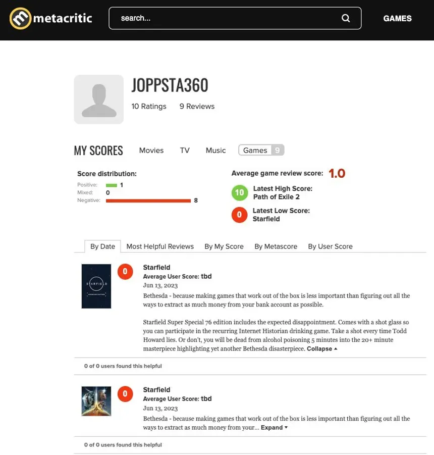 A Suposta Manipulação da Microsoft no Metacritic de Starfield A Suposta Manipulação da Microsoft no Metacritic de Starfield