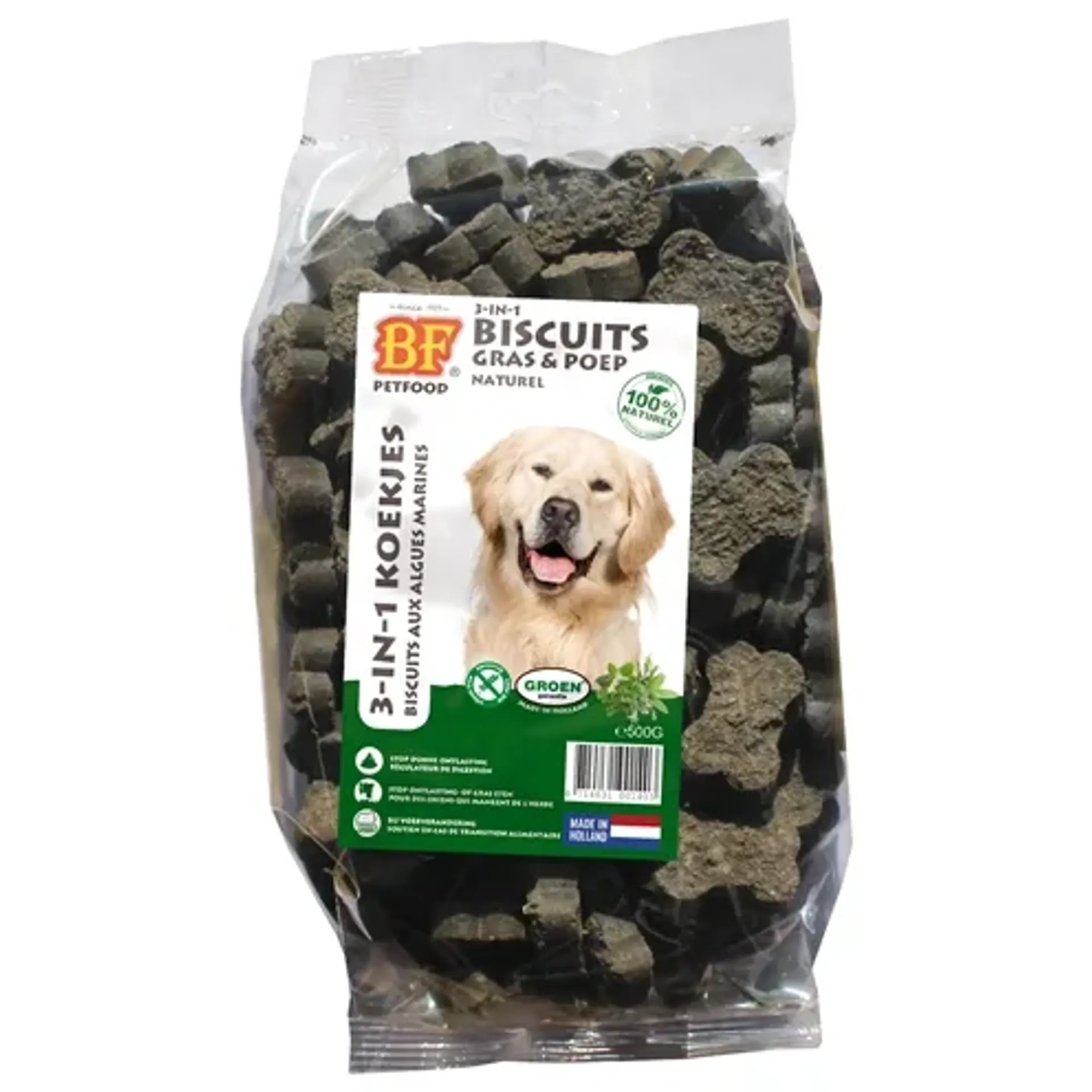 BF PETFOOD 3 IN 1 HONDENMINERALENKOEKJES KRUIDEN 500 GR