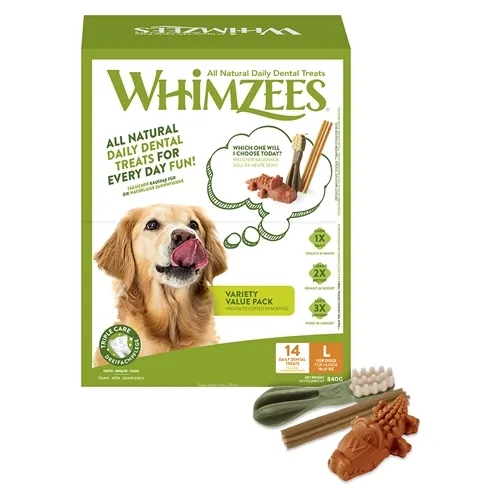 WHIMZEES VARIETY BOX LARGE 14 ST WHIMZEES VARIETY BOX LARGE 14 ST
