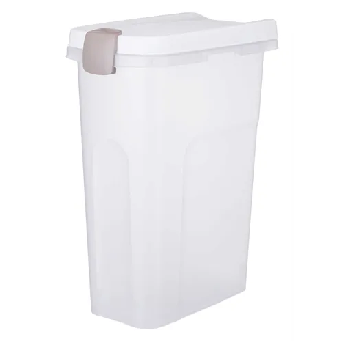TRIXIE VOERTON LUCHTDICHT AFSLUITBAAR KUNSTSTOF TRANSPARANT WIT / WIT 25 LTR 23X39X51 CM TRIXIE VOERTON LUCHTDICHT AFSLUITBAAR KUNSTSTOF TRANSPARANT WIT / WIT 25 LTR 23X39X51 CM