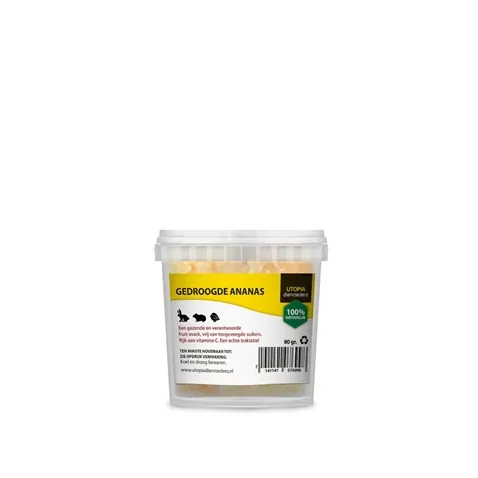 UTOPIA GEDROOGDE ANANAS 80 GR UTOPIA GEDROOGDE ANANAS 80 GR