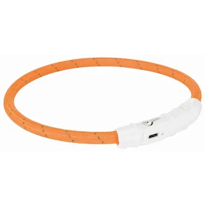 TRIXIE LICHTGEVENDE HALSBAND HOND FLASH USB TPU / NYLON ORANJE 45X0,7 CM TRIXIE LICHTGEVENDE HALSBAND HOND FLASH USB TPU / NYLON ORANJE 45X0,7 CM