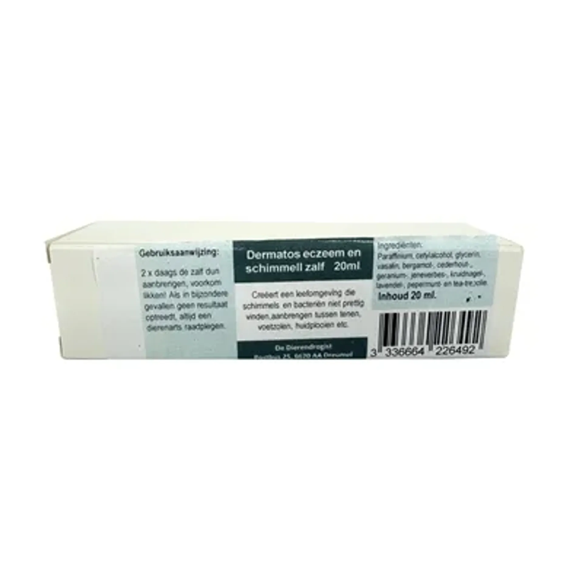 DIERENDROGIST DERMATOS ECZEEM / SCHIMMELZALF 20 GR