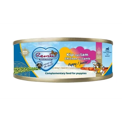 RENSKE HOND PUP/JUNIOR VERS VLEES KIP / LAM 24X95 GR RENSKE HOND PUP/JUNIOR VERS VLEES KIP / LAM 24X95 GR
