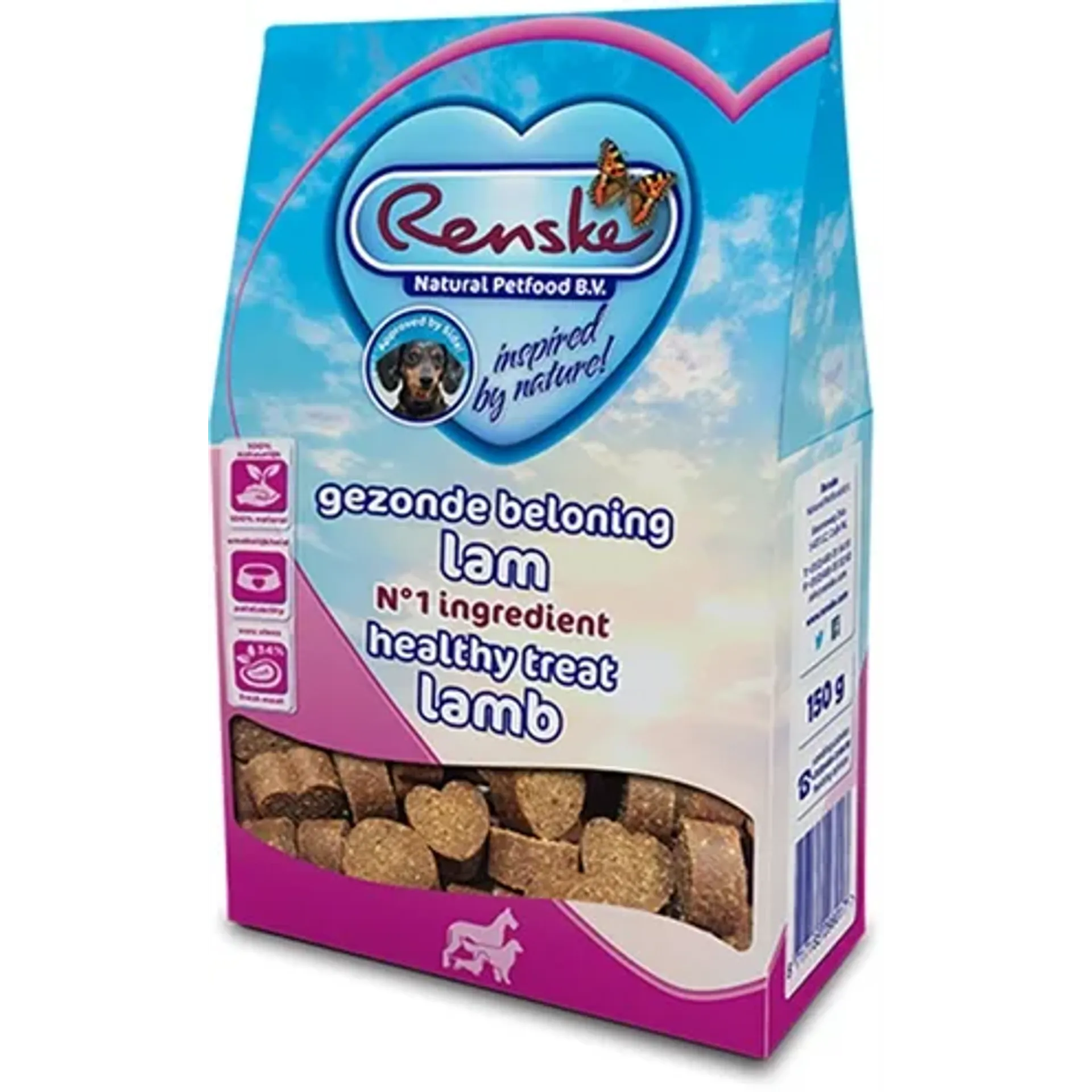 RENSKE GEZONDE BELONING HARTJES LAM 150 GR