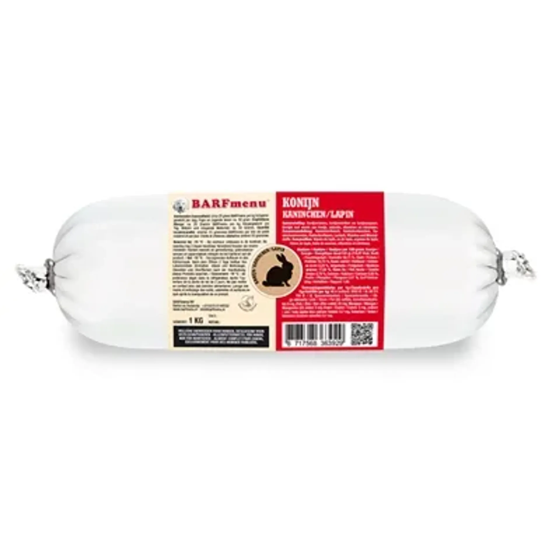 BARFMENU KONIJN HONDENVOER 1000 GR