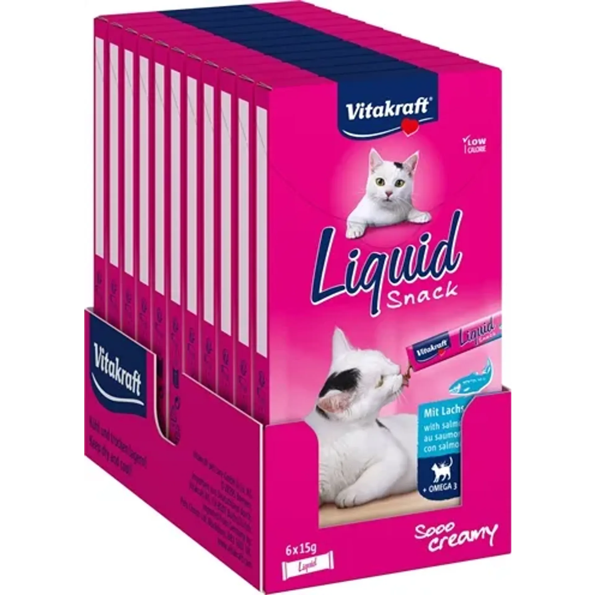 VITAKRAFT CAT LIQUID SNACK ZALM & OMEGA 11X6 ST
