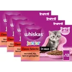 WHISKAS MULTIPACK POUCH JUNIOR CLASSIC SELECTIE VLEES IN SAUS 4X12X85 GR WHISKAS MULTIPACK POUCH JUNIOR CLASSIC SELECTIE VLEES IN SAUS 4X12X85 GR