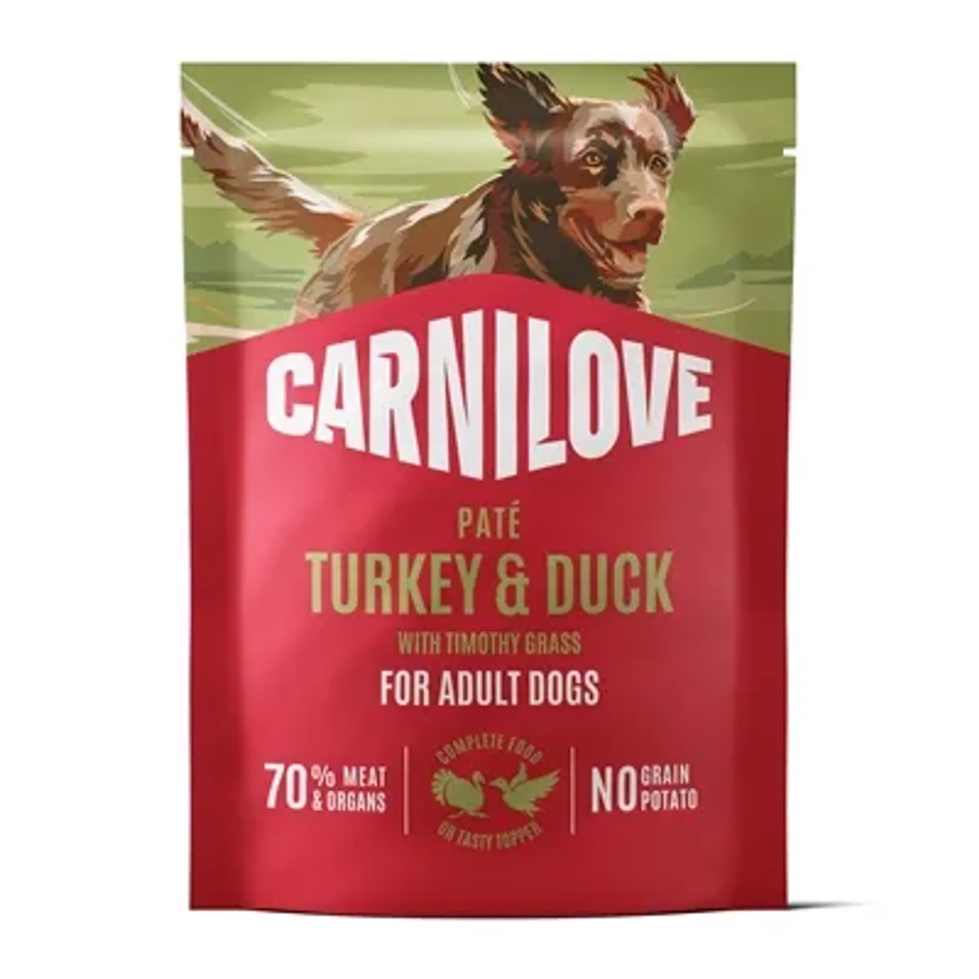 CARNILOVE POUCH TURKEY / DUCK / TIMOTHY GRASS 12X300 GR