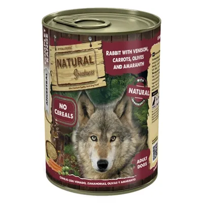 NATURAL GREATNESS RABBIT / VENISON / CARROTS 400 GR NATURAL GREATNESS RABBIT / VENISON / CARROTS 400 GR