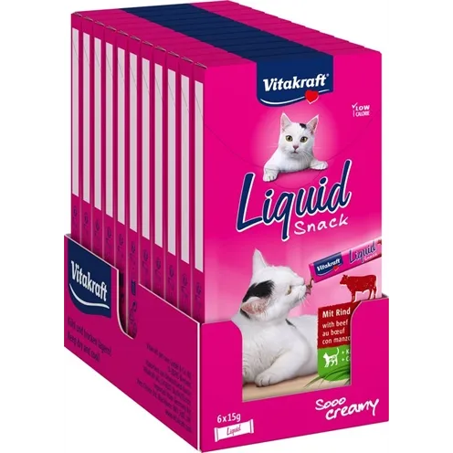 VITAKRAFT CAT LIQUID SNACK RUND & INULINE 11X6 ST VITAKRAFT CAT LIQUID SNACK RUND & INULINE 11X6 ST