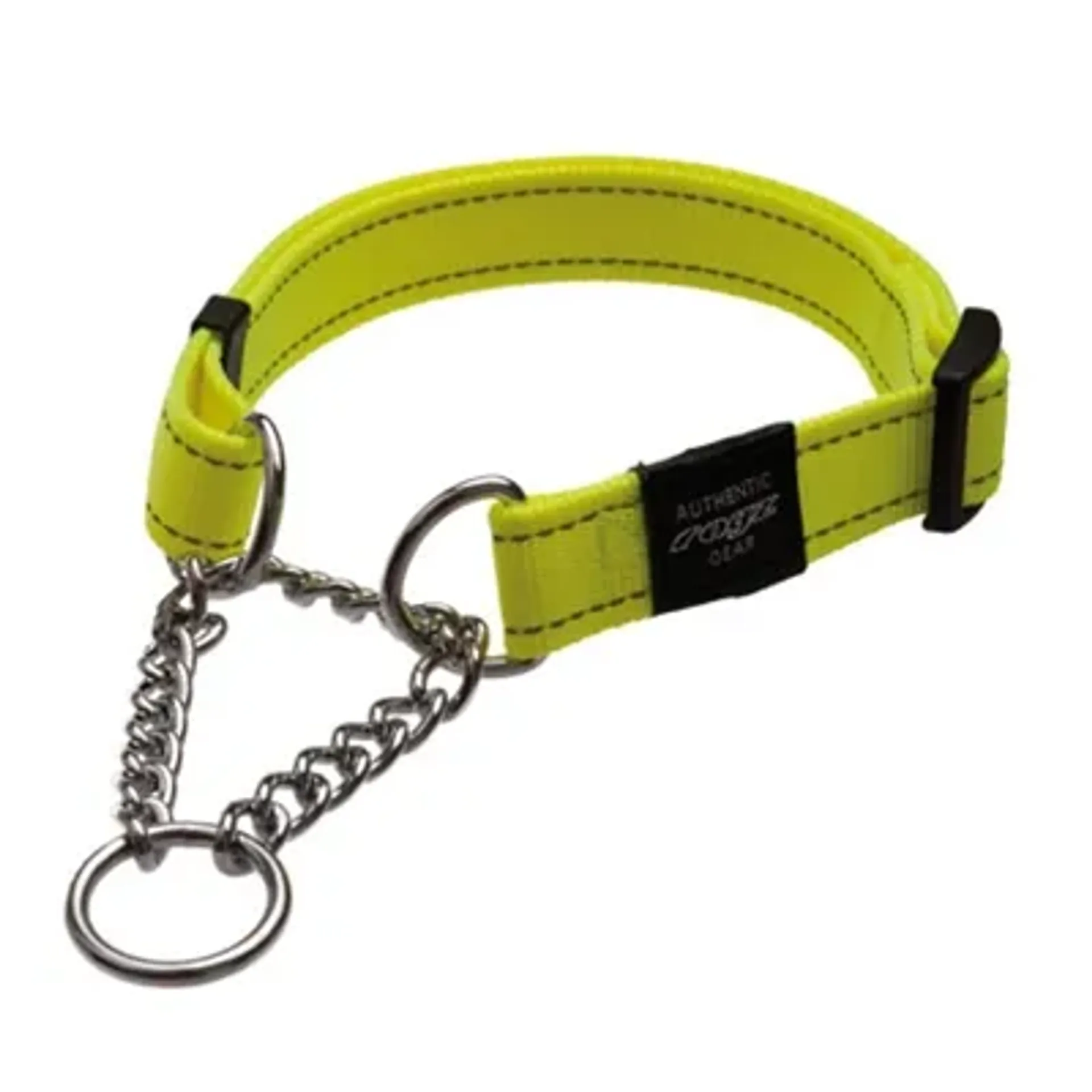 ROGZ FOR DOGS FANBELT HALFSLIP HALSBAND GEEL 20 MMX34-56 CM