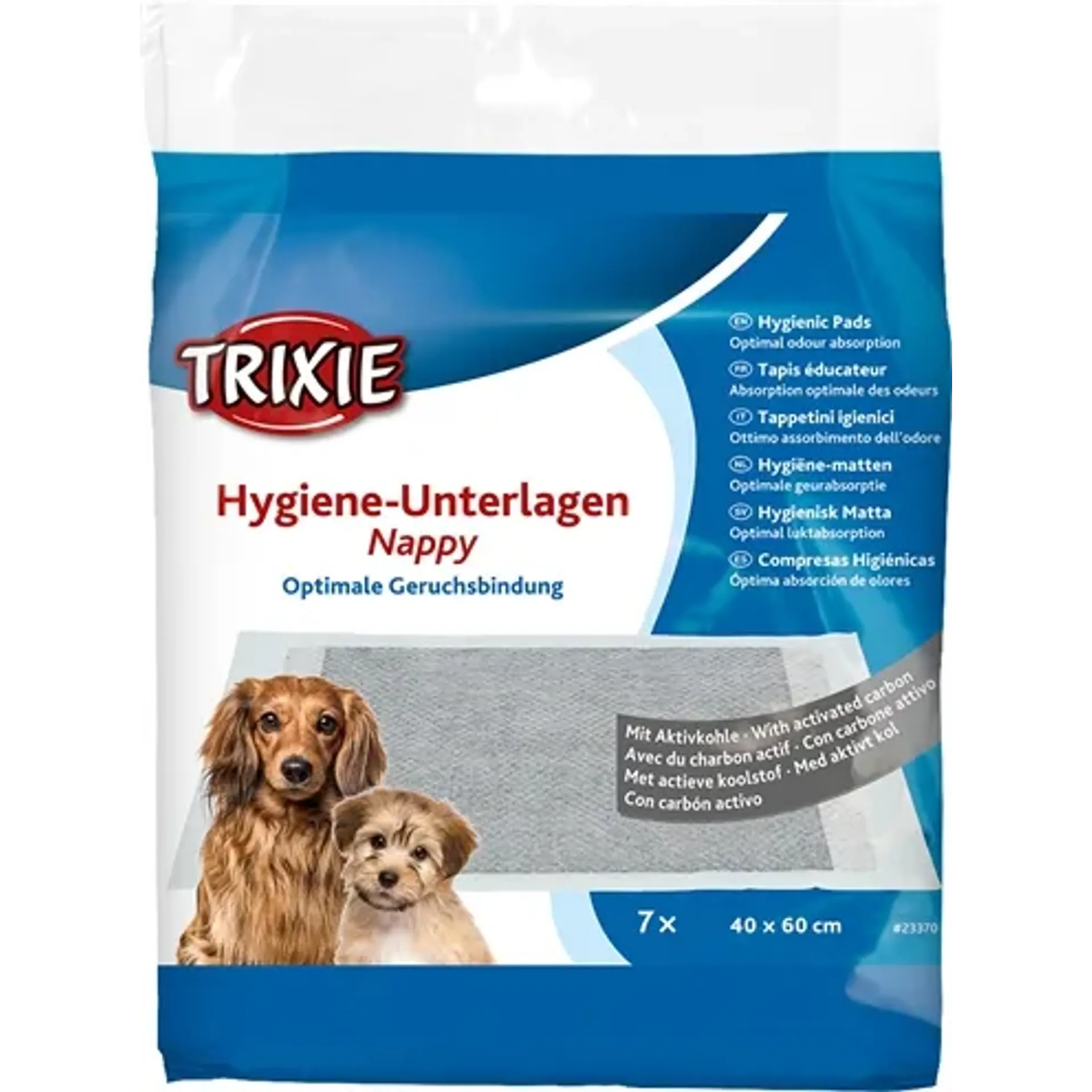 TRIXIE PUPPYPADS NAPPY MET KOOLSTOF 60X40 CM 7 ST