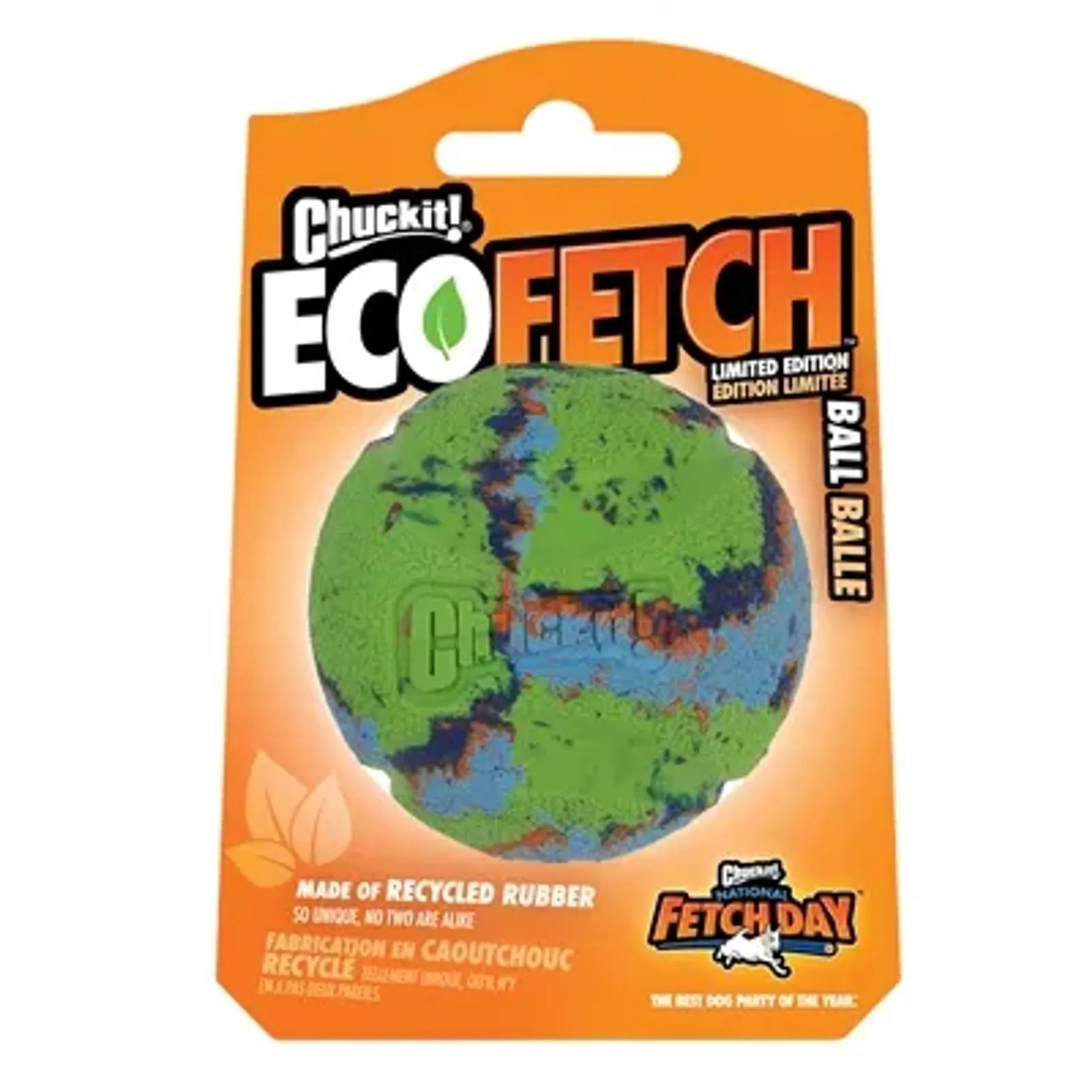 CHUCKIT ECOFETCH BALL GERECYCLED MEDIUM 6,4 CM