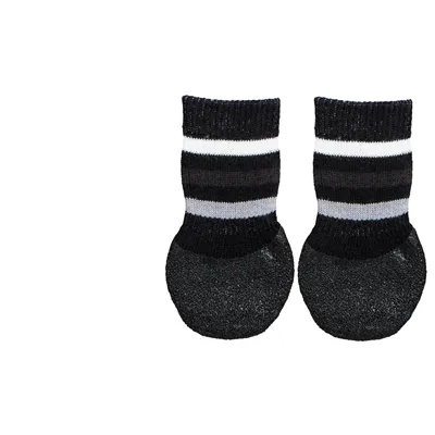 TRIXIE HONDENSOKKEN ANTI-SLIP MET RUBBERLAAG RONDOM ZWART S-M 2 ST TRIXIE HONDENSOKKEN ANTI-SLIP MET RUBBERLAAG RONDOM ZWART S-M 2 ST