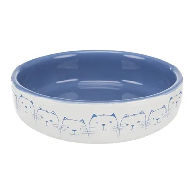 TRIXIE VOERBAK / DRINKBAK KAT PLATTE NEUS LICHTBLAUW / WIT 300 ML 15 CM TRIXIE VOERBAK / DRINKBAK KAT PLATTE NEUS LICHTBLAUW / WIT 300 ML 15 CM