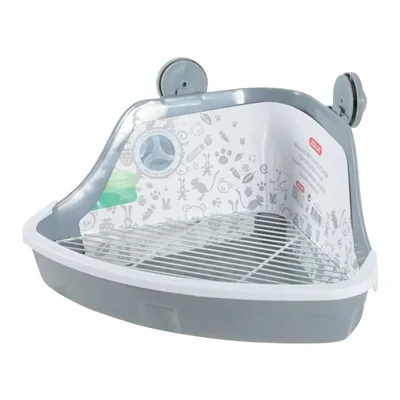 ZOLUX HOEKTOILET KNAAGDIER GRIJS 32X25X15 CM ZOLUX HOEKTOILET KNAAGDIER GRIJS 32X25X15 CM