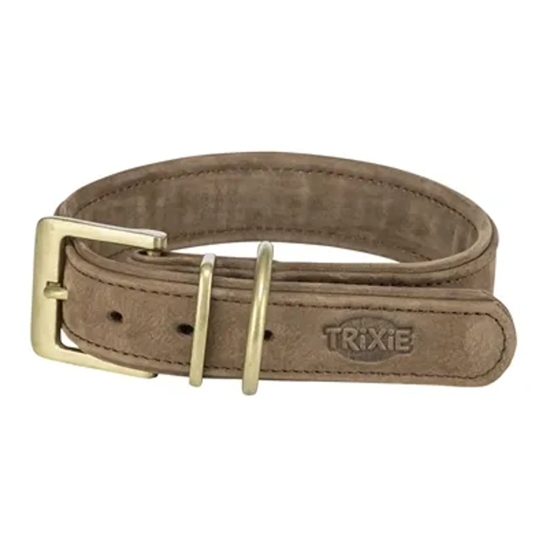 TRIXIE HALSBAND HOND PURE LEER BRUIN L-XL 52-63X4 CM