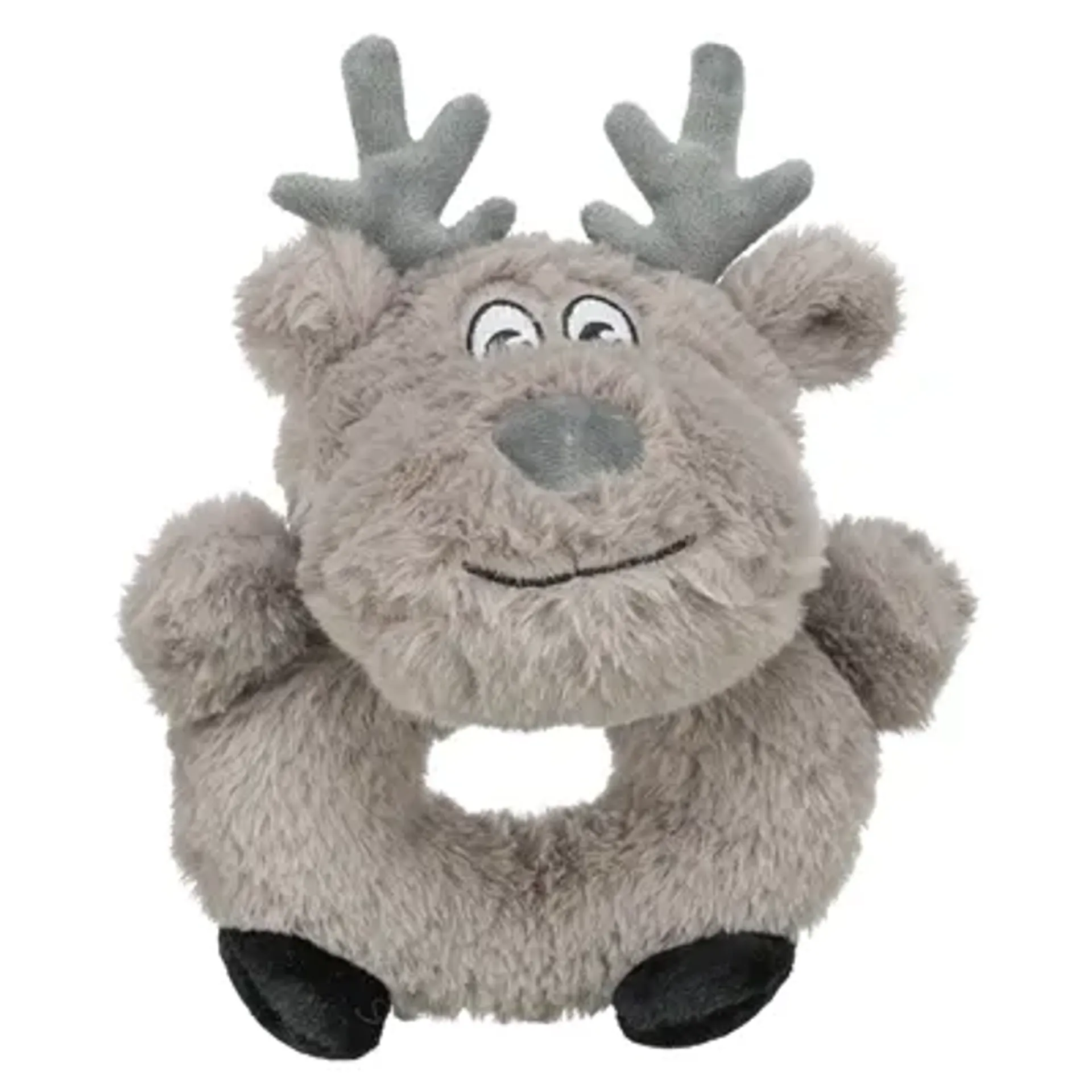 TRIXIE RENDIER PLUCHE GRIJS 24 CM