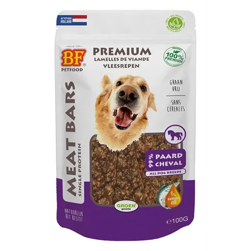 BF PETFOOD MEAT BARS PAARD 100 GR BF PETFOOD MEAT BARS PAARD 100 GR