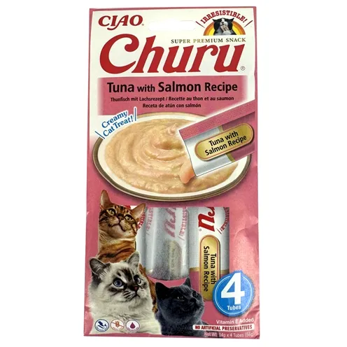 INABA CHURU TUNA / SALMON 4X14GR INABA CHURU TUNA / SALMON 4X14GR