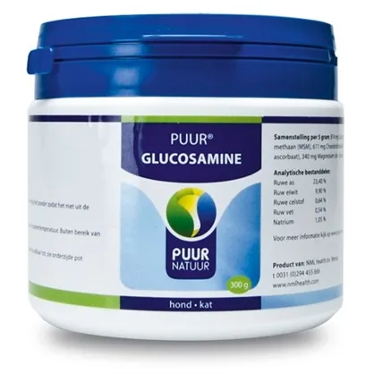 PUUR GLUCOSAMINE VOOR DE HOND EN KAT 300 GR PUUR GLUCOSAMINE VOOR DE HOND EN KAT 300 GR