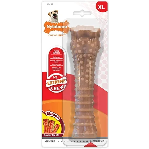 NYLABONE DURA CHEW VOOR HARDE BIJTERS BACONSMAAK VANAF 23 KG NYLABONE DURA CHEW VOOR HARDE BIJTERS BACONSMAAK VANAF 23 KG