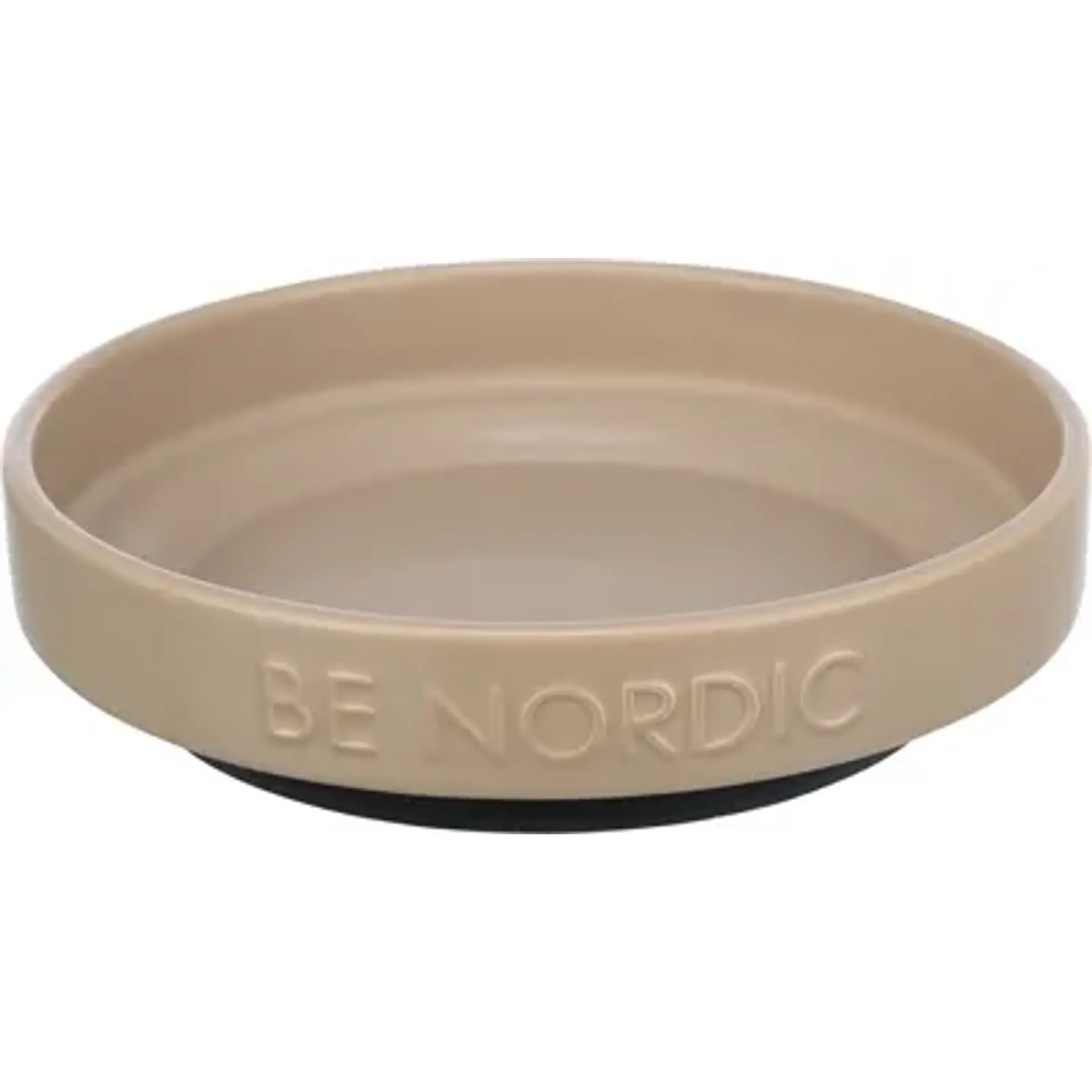 TRIXIE BE NORDIC VOERBAK KAT KERAMIEK / RUBBER TAUPE 16 CM