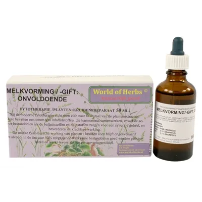 WORLD OF HERBS FYTOTHERAPIE ONVOLDOENDE MELKVORMING /-GIFT 50 ML WORLD OF HERBS FYTOTHERAPIE ONVOLDOENDE MELKVORMING /-GIFT 50 ML