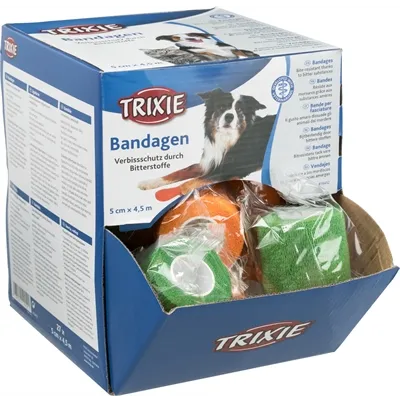TRIXIE VERBAND MET BITTERSTOFFEN ASSORTI 5 CM X4,5 MTR 27 ST TRIXIE VERBAND MET BITTERSTOFFEN ASSORTI 5 CM X4,5 MTR 27 ST