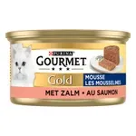 GOURMET GOLD FIJNE MOUSSE ZALM 24X85 GR GOURMET GOLD FIJNE MOUSSE ZALM 24X85 GR